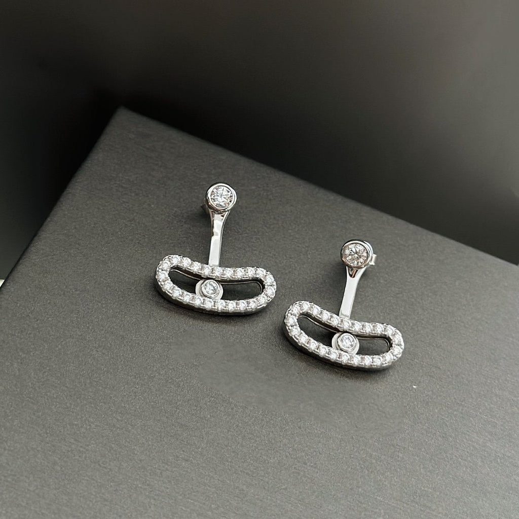 [Imperial] MOVE UNO SILVER DIAMOND EARRINGS
