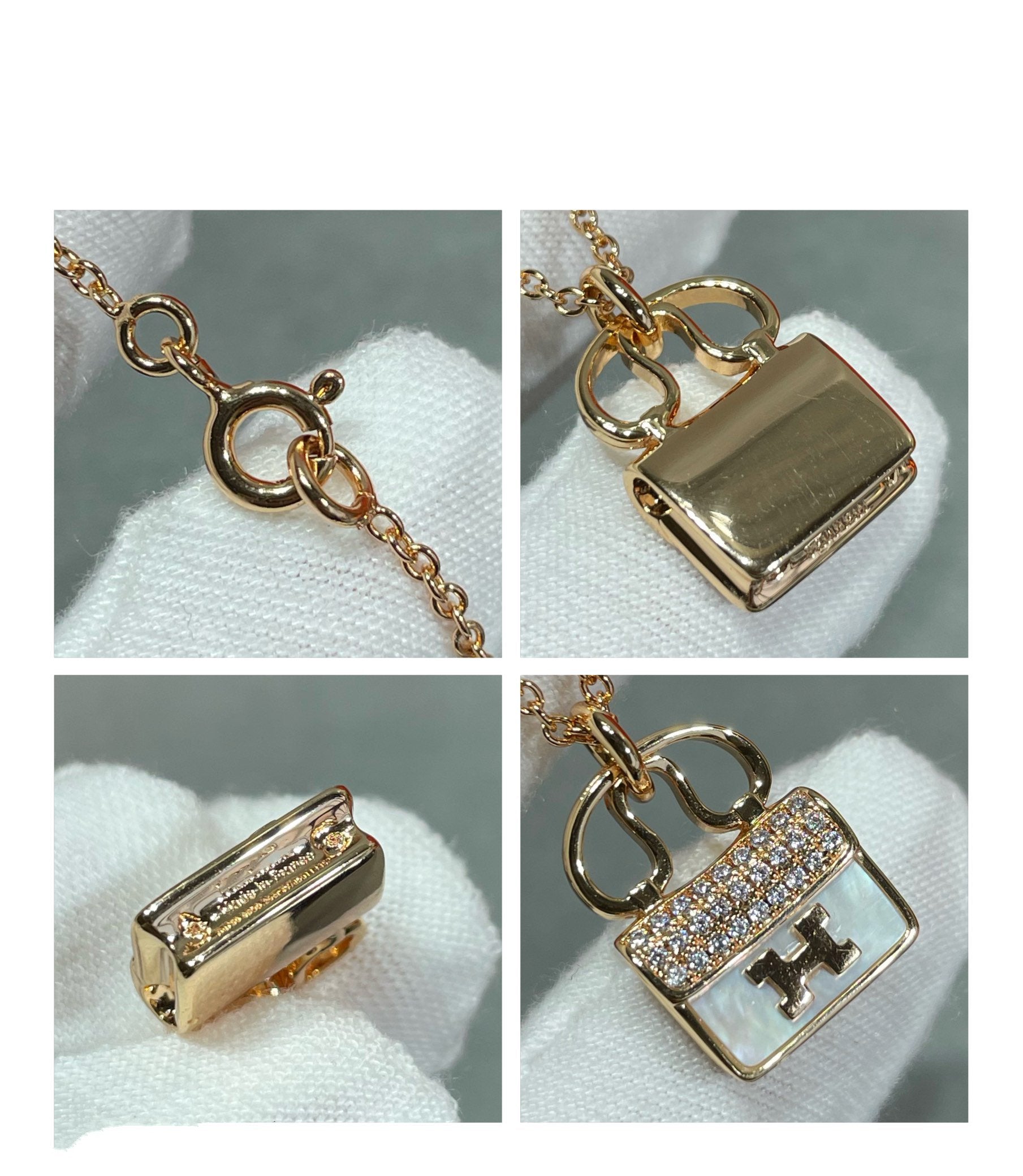 [Imperial] H CIRCE MOISSANITE PENDANT NECKLACE GOLD