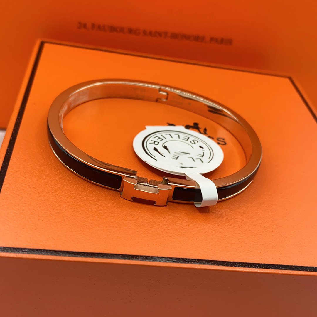 [Imperial] CLASSIC HM CLIC BLACK 8MM ENAMEL BRACELET