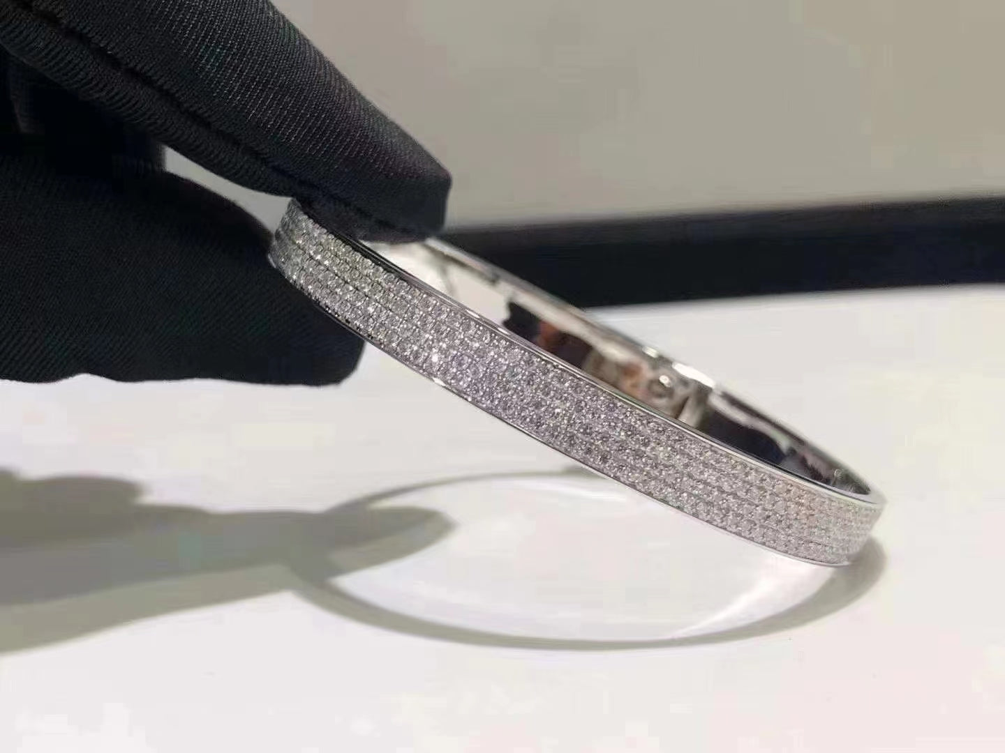 [Imperial] HM KELLY BRACELET IN SILVER AND FULL PAVE DIAMOND