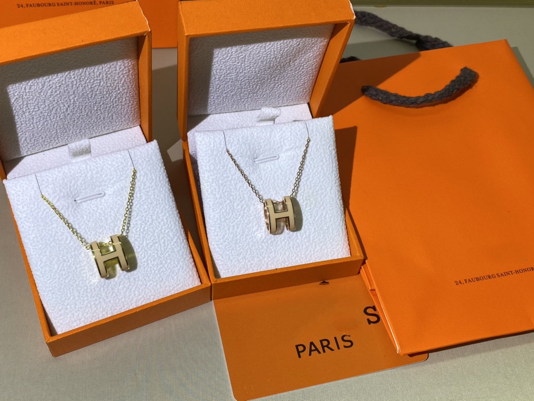 [Imperial] HM CLIC YELLOW ENAMEL GOLD NECKLACE