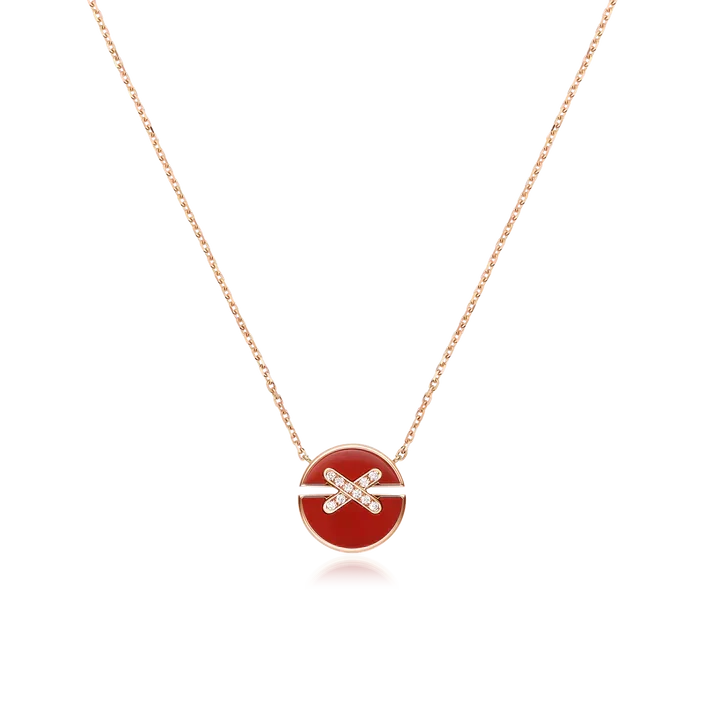 [Imperial] JEUX DE ROSE GOLD DIAMOND NECKLACE