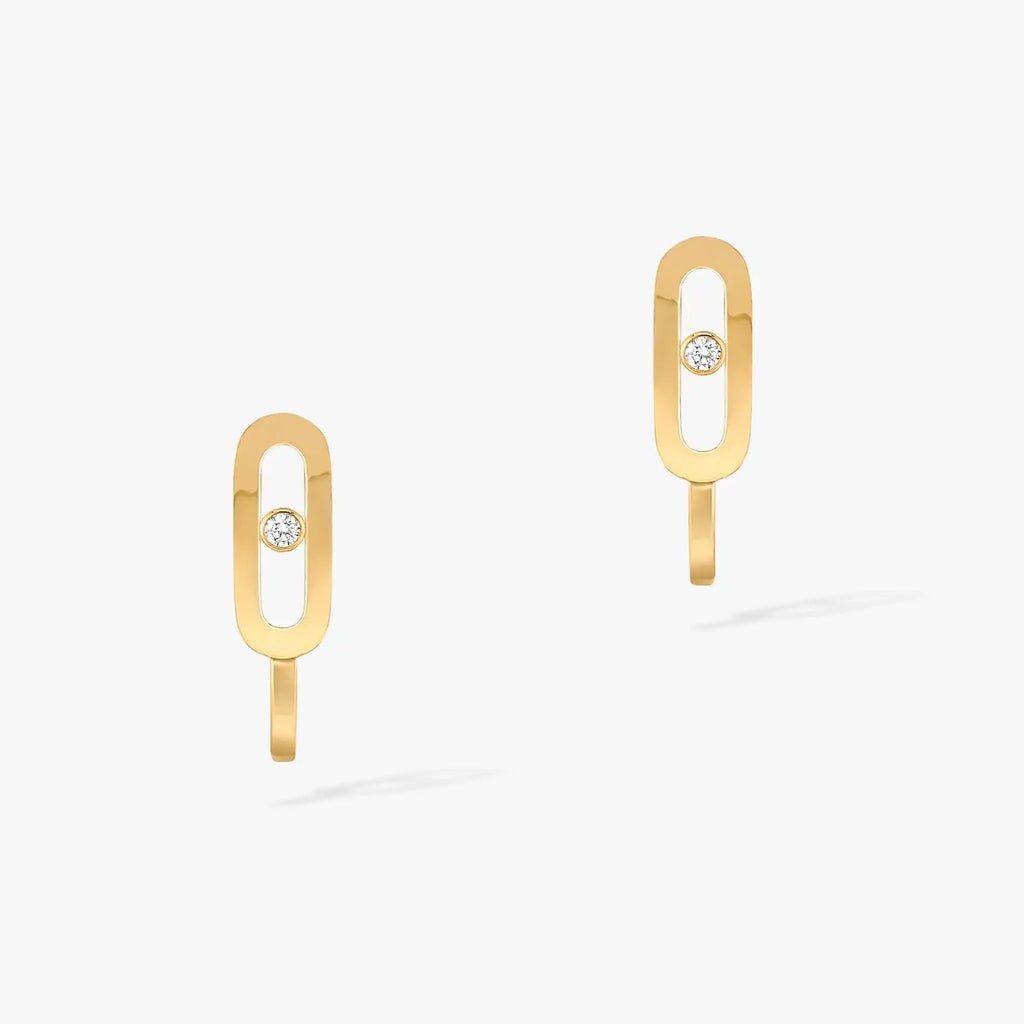 [Imperial] CREOLES MOVE UNO MINI 1 DIAMOND EARRINGS