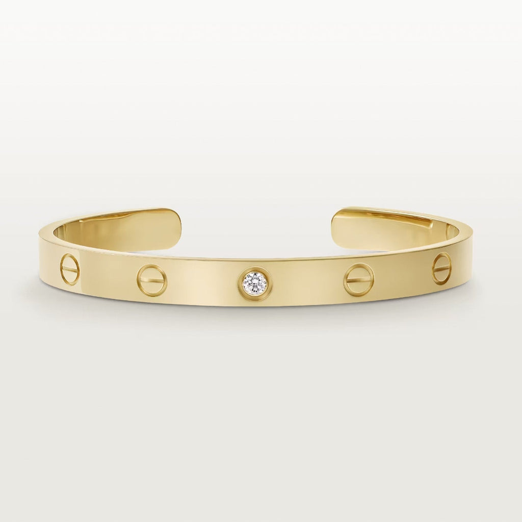 [Imperial] LOVE BRACELET 6.1MM 1 DIAMOND OPEN CUFF