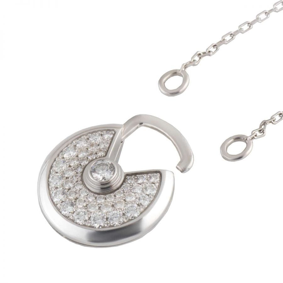[Imperial] AMULETTE SILVER FULL DIAMOND NECKLACE