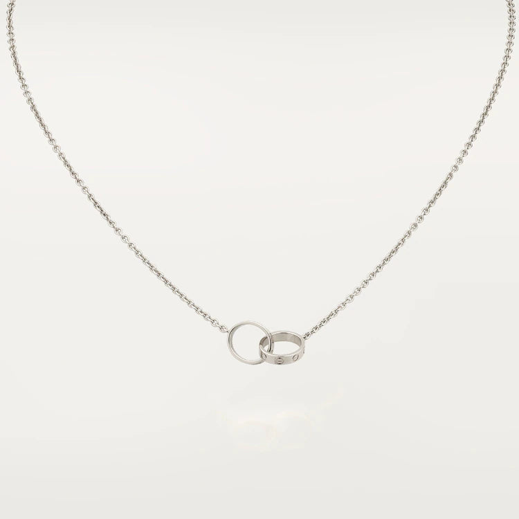 [Imperial] LOVE NECKLACE PINK GOLD AND SILVER
