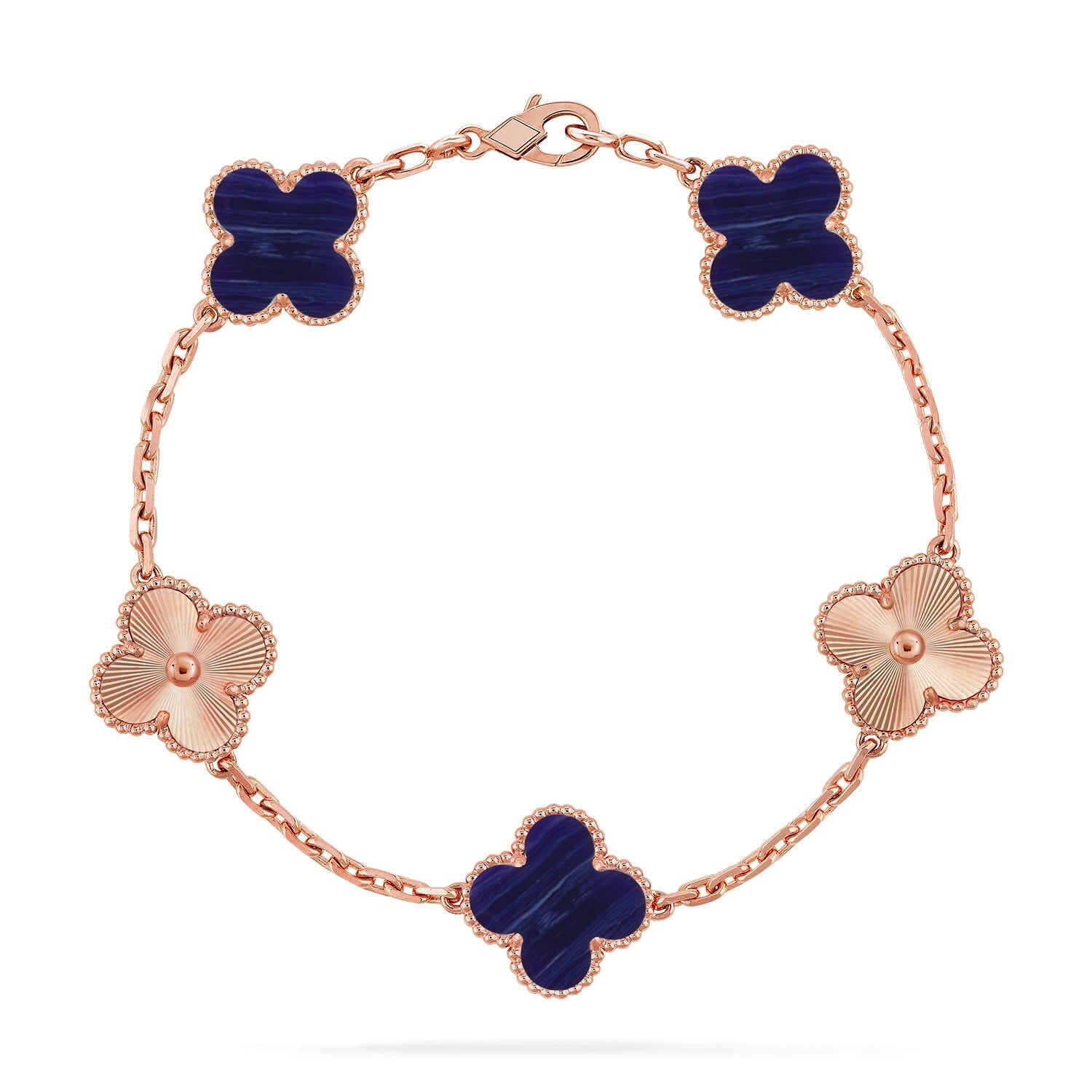 [Imperial]New CLOVER 5 MOTIF PURPLE STRIPES BRACELET COLLECTION