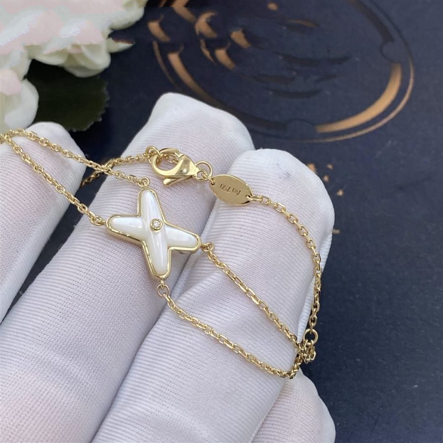 [Imperial] JEUX BRACELET WHITE MOP GOLD 1 DIAMOND