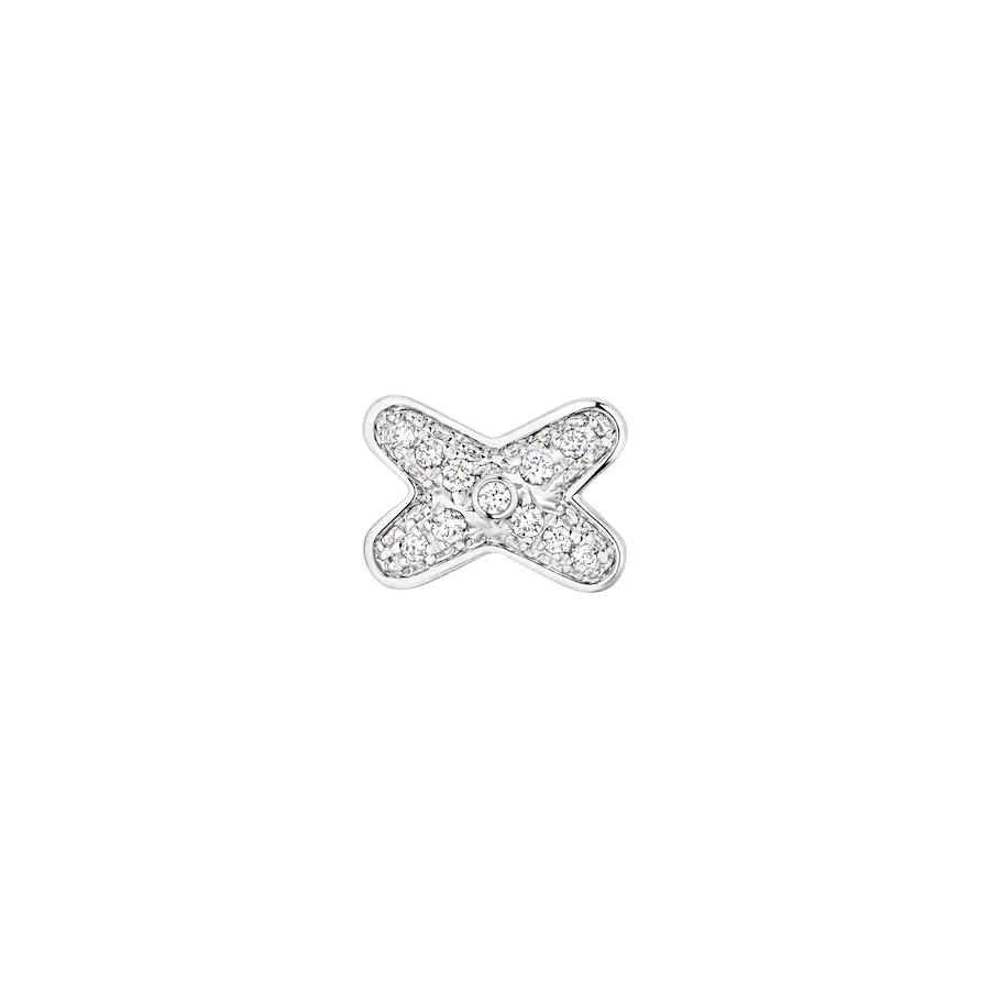 [Imperial] JEUX DE SILVER DIAMOND EARRINGS