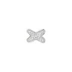 [Imperial] JEUX DE SILVER DIAMOND EARRINGS