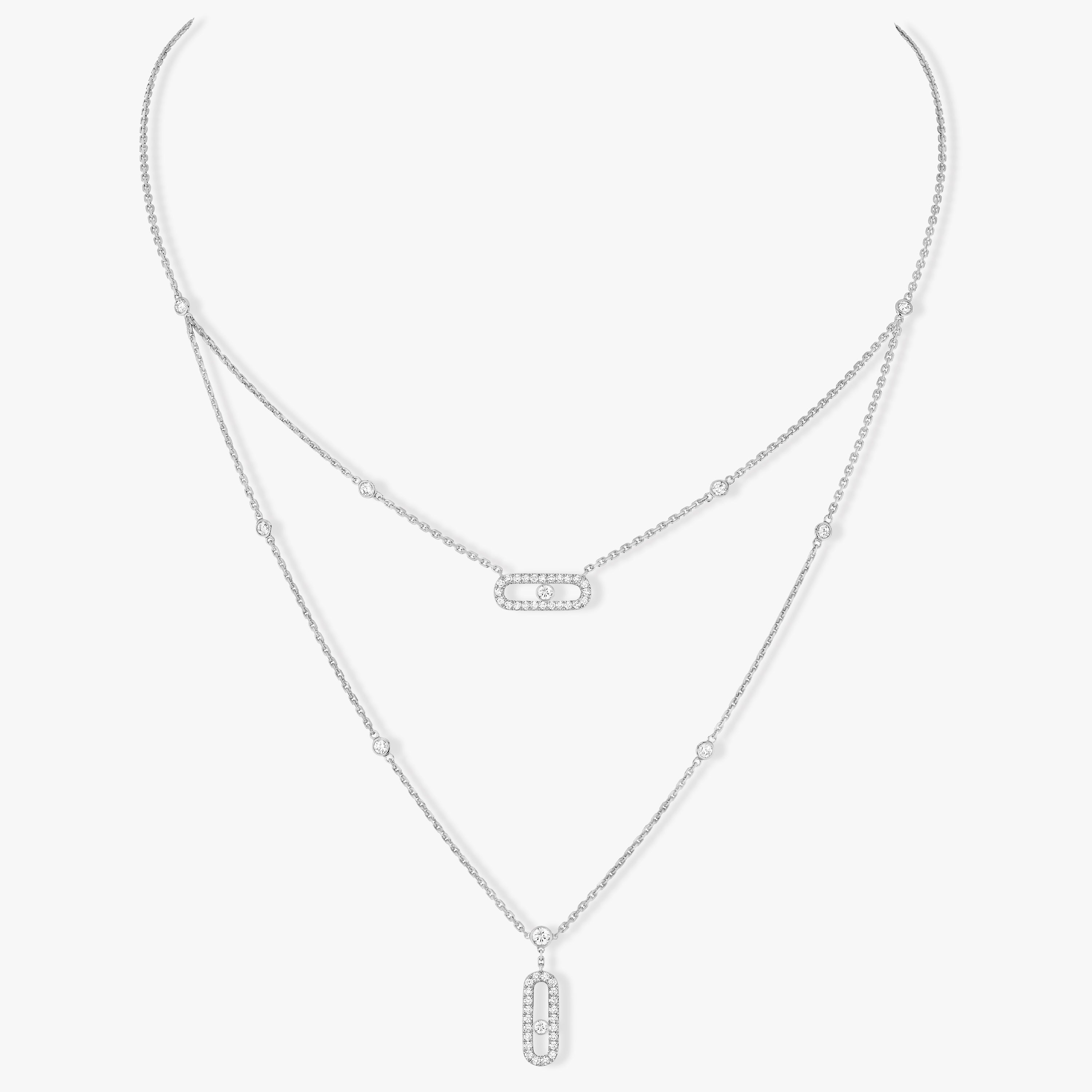 [Imperial] MOVE 2 ROW DIAMOND NECKLACE