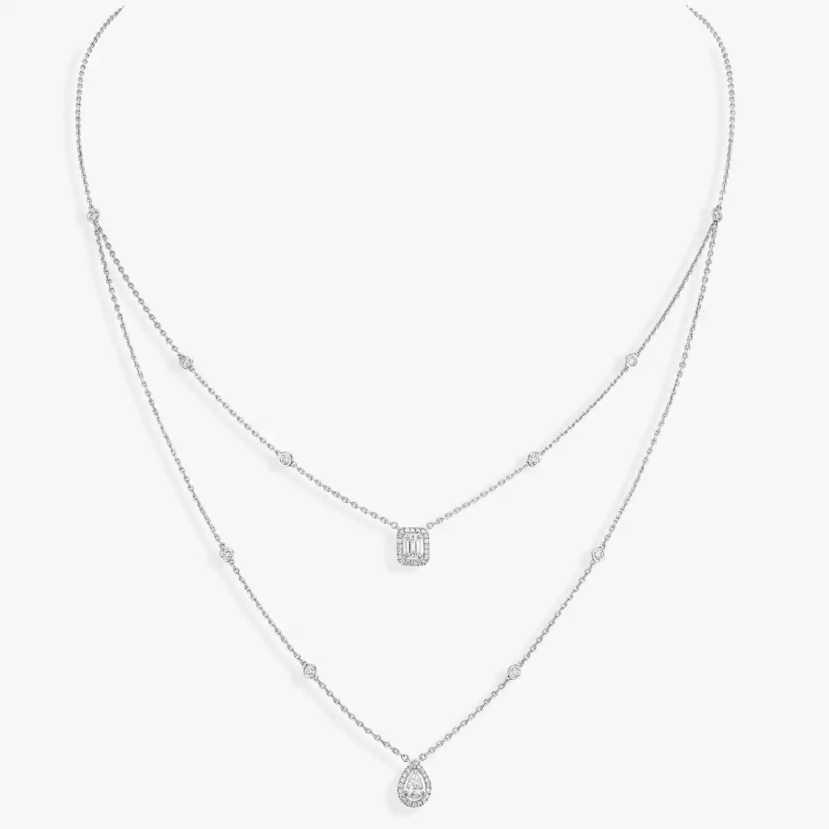 [Imperial] Diamond Necklace My Twin 2 Rows