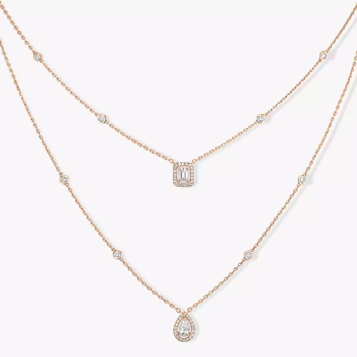 [Imperial] Diamond Necklace My Twin 2 Rows