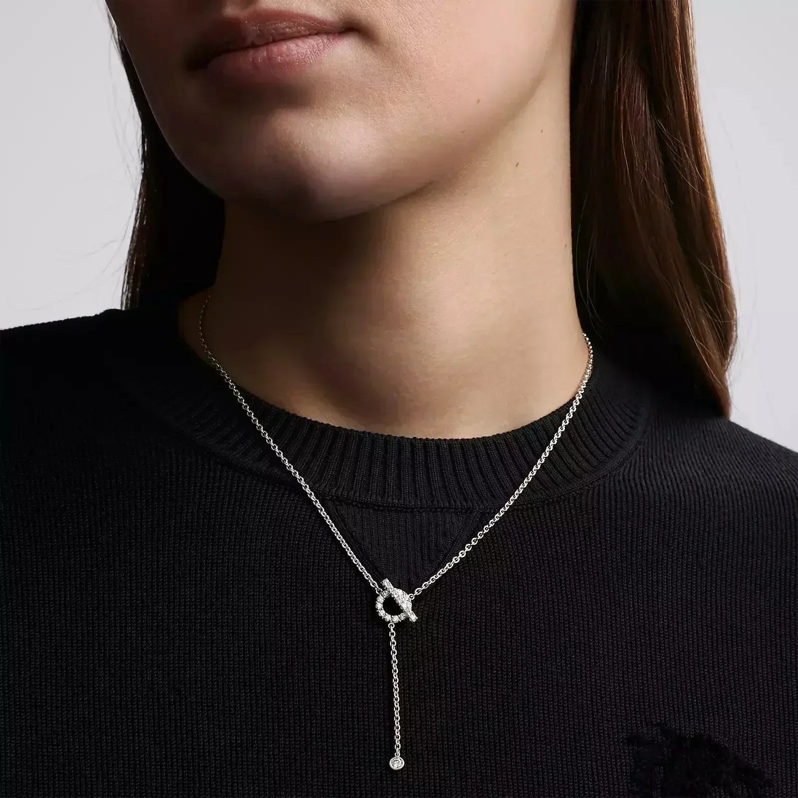 [Imperial] FINESSE SILVER DIAMOND NECKLACE
