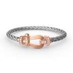 [Imperial] FORCE LARGE HORSESHOE HALF DIAMOND BRACELET ROSE GOLD