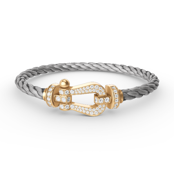 [Imperial] FORCE LARGE HORSESHOE FULL DIAMOND BRACELET GOLD