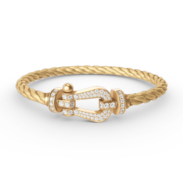 [Imperial] FORCE LARGE HORSESHOE FULL DIAMOND BRACELET GOLD