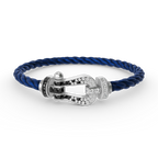 [Imperial] FORCE LARGE HORSESHOE BLACK WHITE DIAMOND BRACELET SILVER