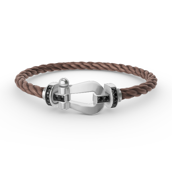 [Imperial] FORCE LARGE HORSESHOE BLACK DIAMOND BRACELET SILVER