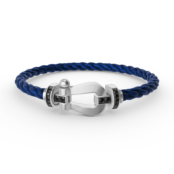 [Imperial] FORCE LARGE HORSESHOE BLACK DIAMOND BRACELET SILVER