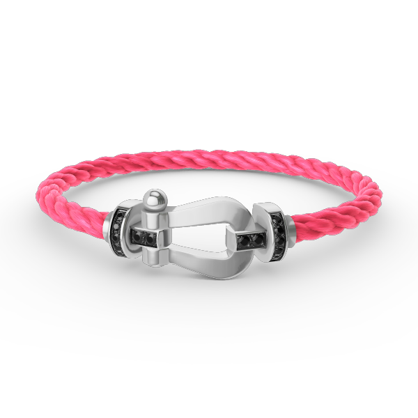 [Imperial] FORCE LARGE HORSESHOE BLACK DIAMOND BRACELET SILVER
