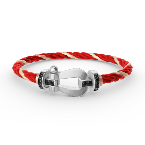 [Imperial] FORCE LARGE HORSESHOE BLACK DIAMOND BRACELET SILVER