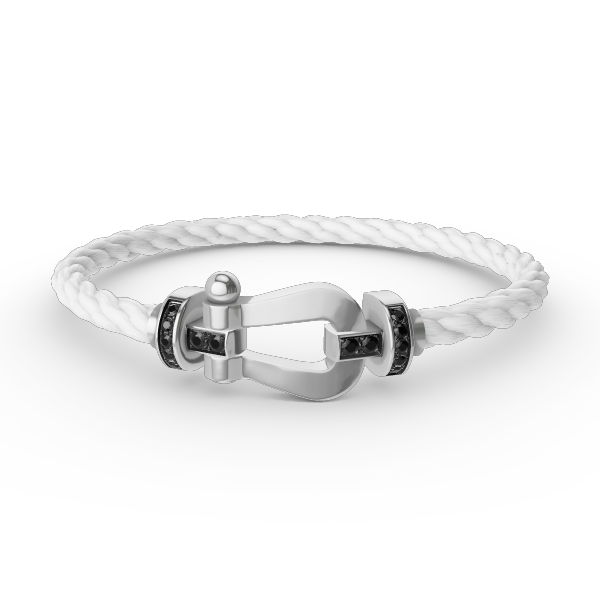[Imperial] FORCE LARGE HORSESHOE BLACK DIAMOND BRACELET SILVER
