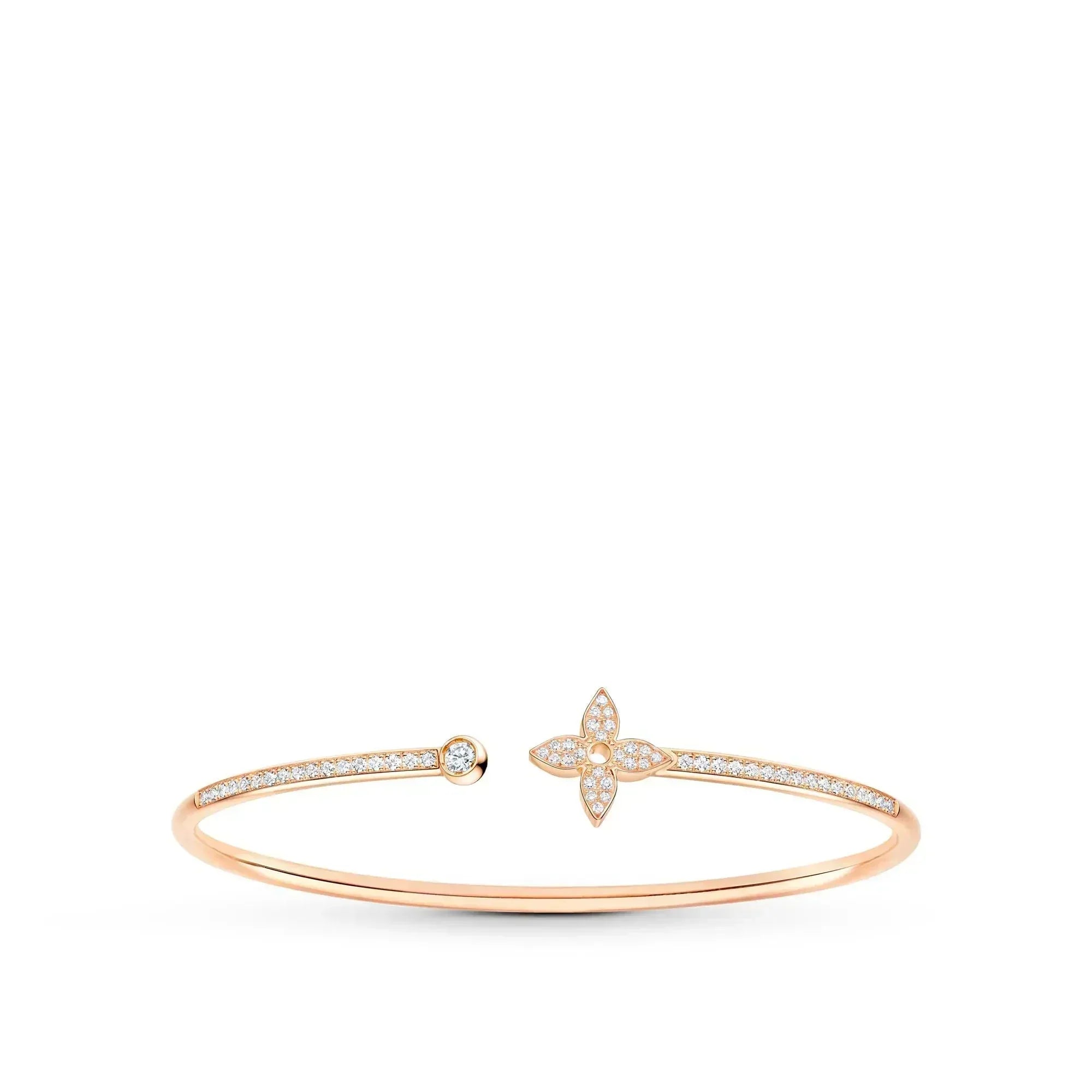 [Imperial] IDYLLE PINK GOLD OPEN BRACELET DIAMOND PAVED