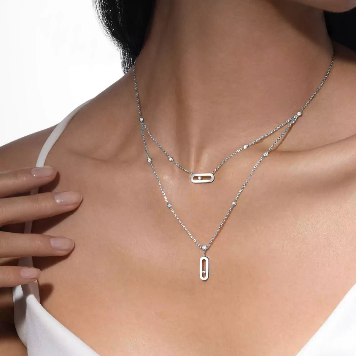 [Imperial]  Move Uno Diamond Necklace