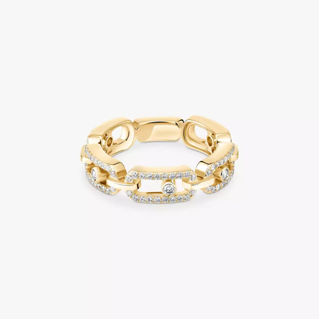 [Imperial] Move Link Pave_-Set Diamond Ring in Gold