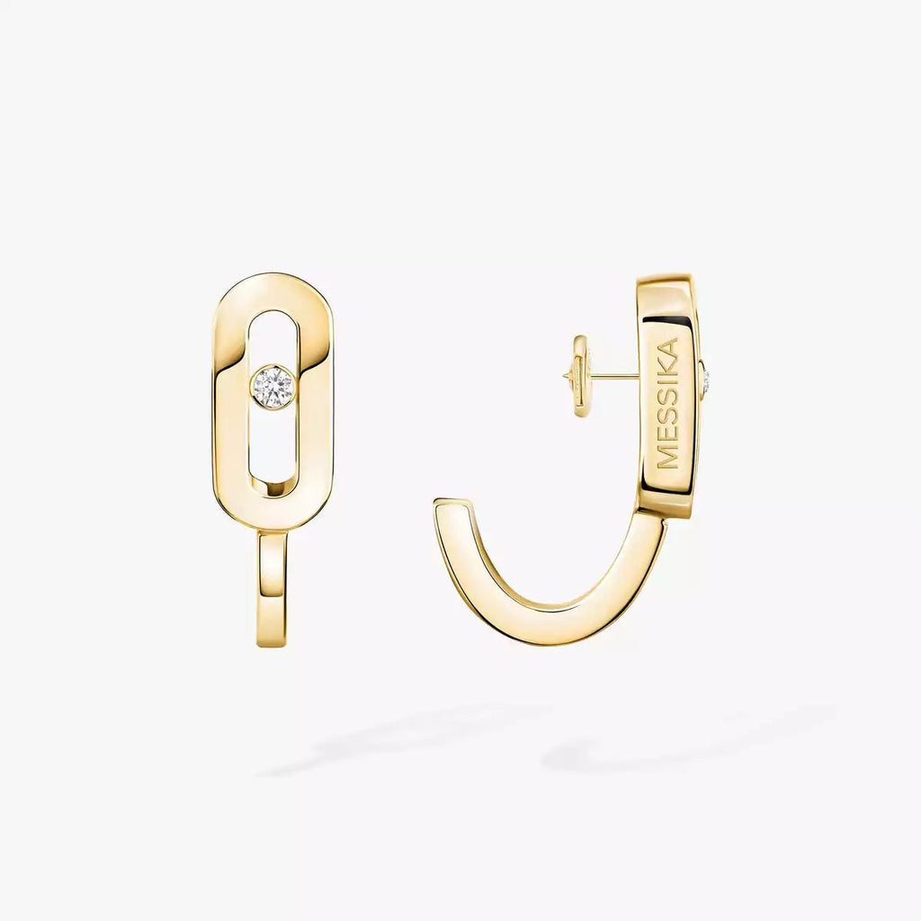 [Imperial] Diamond Mini Hoop Earrings Move Classique