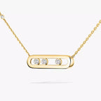 [Imperial]  Baby Move Gold Diamond Necklace