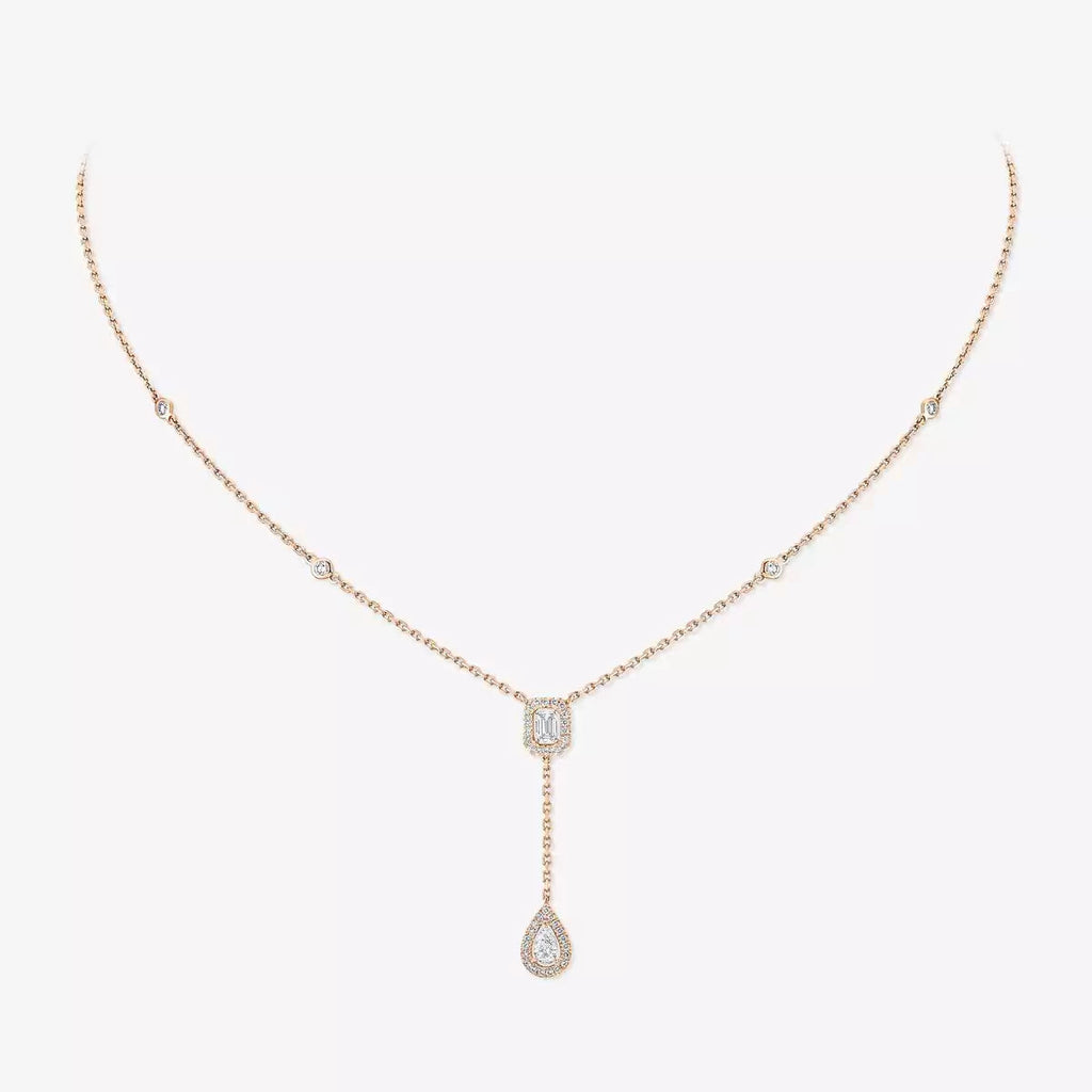 [Imperial] Gold Diamond Tie Necklace