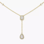[Imperial] Gold Diamond Tie Necklace