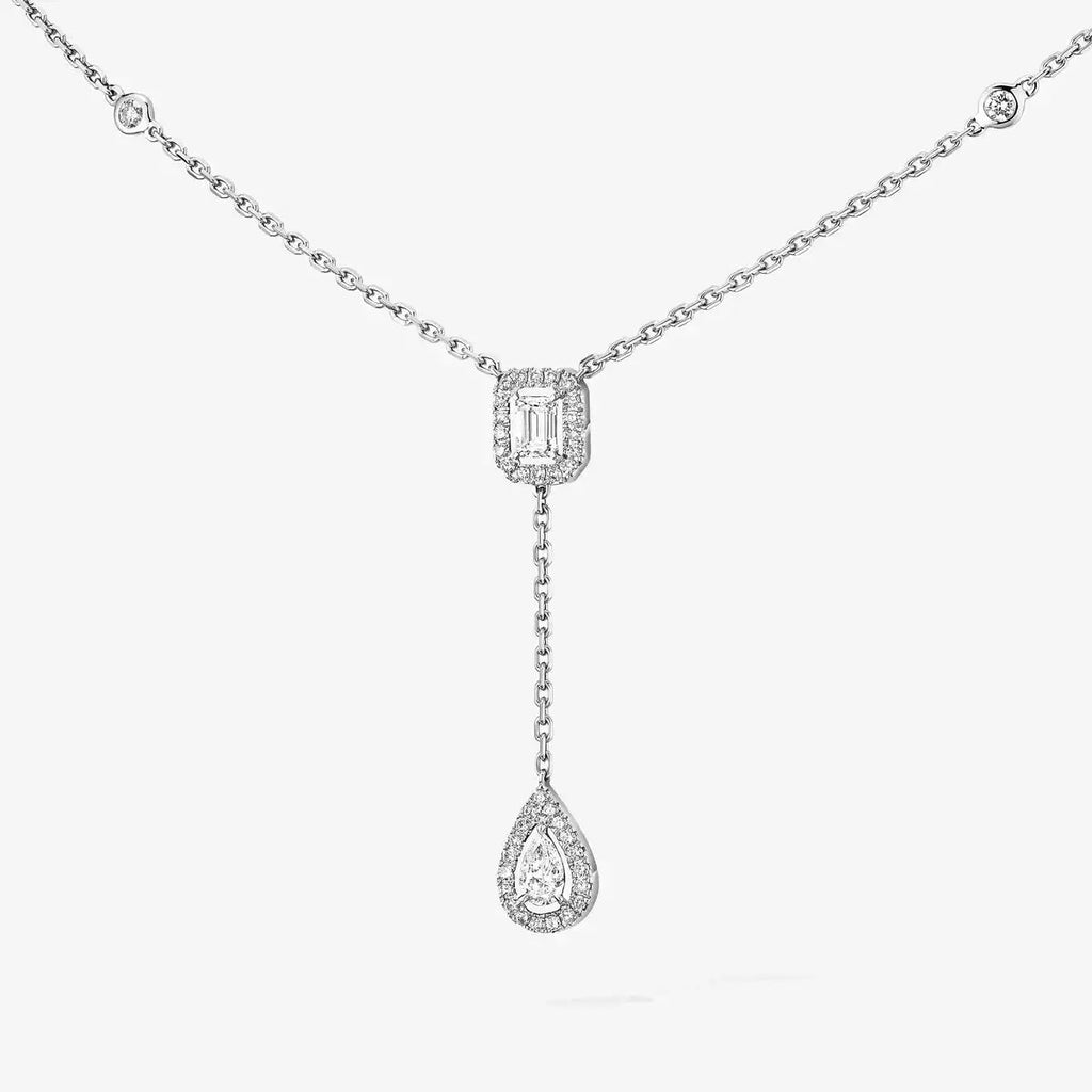 [Imperial] Gold Diamond Tie Necklace
