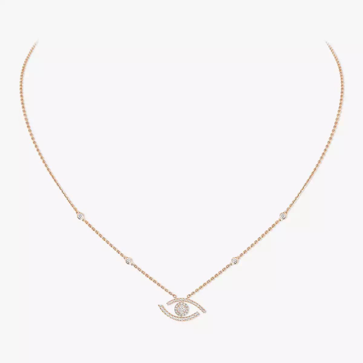 [Imperial] Pave_ Diamond Necklace Lucky Eye