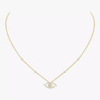 [Imperial] Pave_ Diamond Necklace Lucky Eye