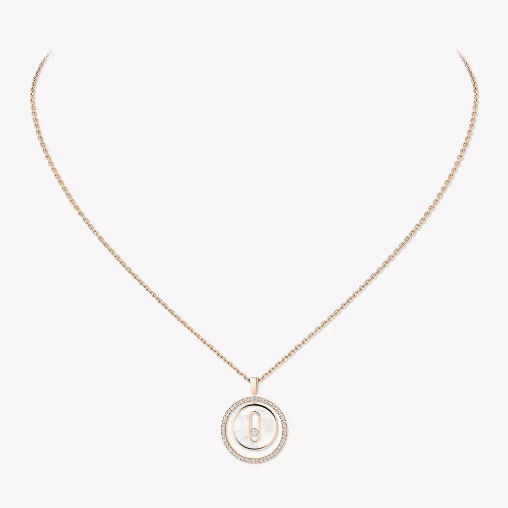 [Imperial] Lucky Move Diamond Necklace in Rose Gold and White Mother-of-Pearl