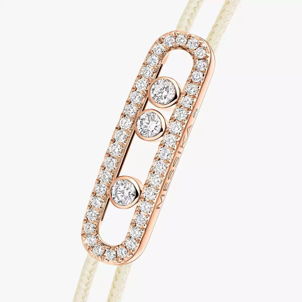 [Imperial] Messika Care(s) pink cord pavé bracelet