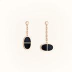 [Imperial] CHAINE VERSO BLACK CERAMIC EARRINGS