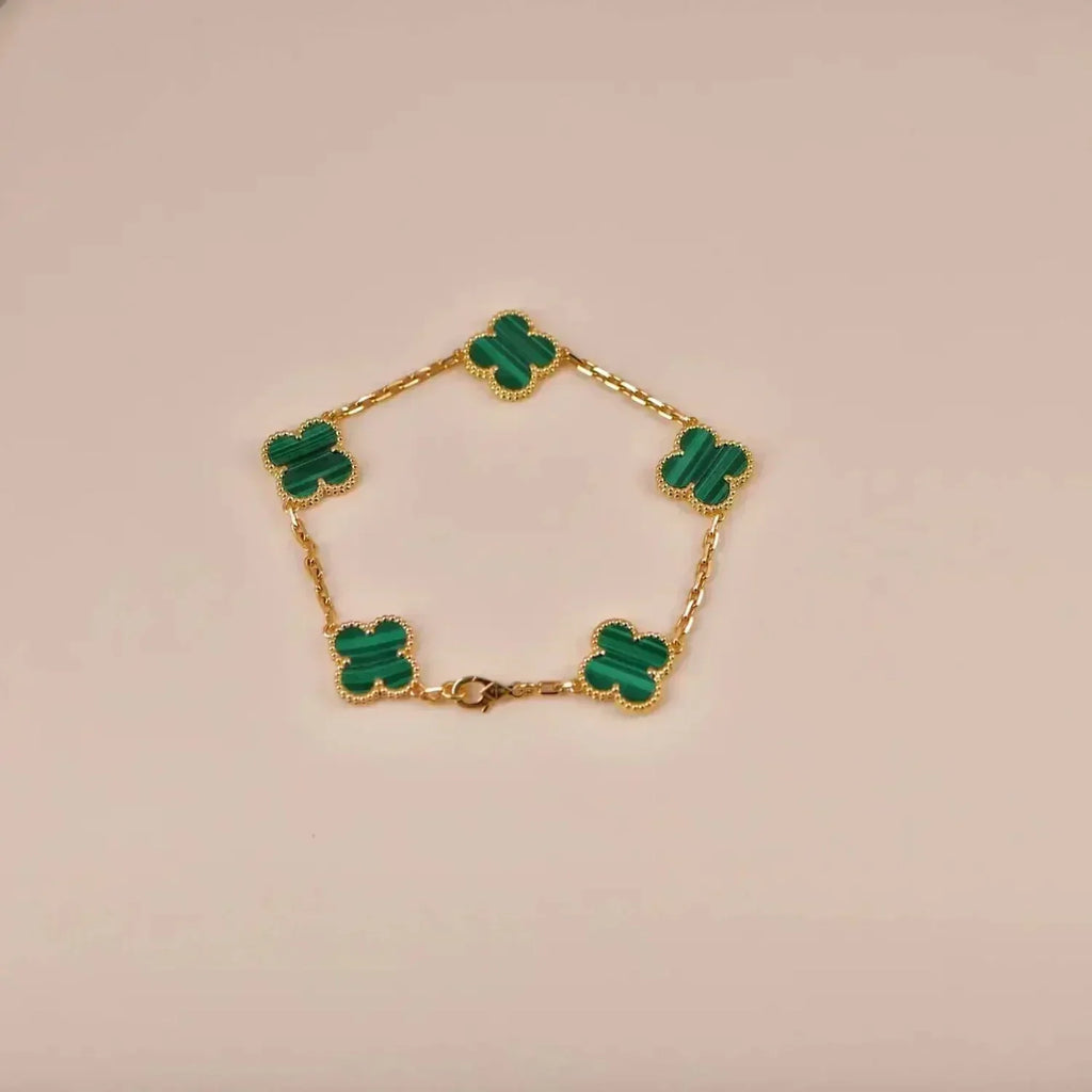 [Imperial]New  CLOVER 5 MOTIF MALACHITE BRACELET COLLECTION