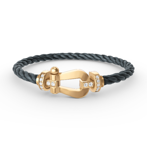 [Imperial] FORCE LARGE HORSESHOE HALF DIAMOND BRACELET GOLD