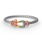 [Imperial] FORCE LARGE HORSESHOE  COLORED DIAMOND BRACELET ROSE GOLD
