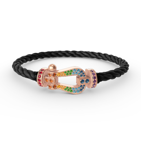 [Imperial] FORCE LARGE HORSESHOE  COLORED DIAMOND BRACELET ROSE GOLD