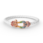 [Imperial] FORCE LARGE HORSESHOE  COLORED DIAMOND BRACELET ROSE GOLD