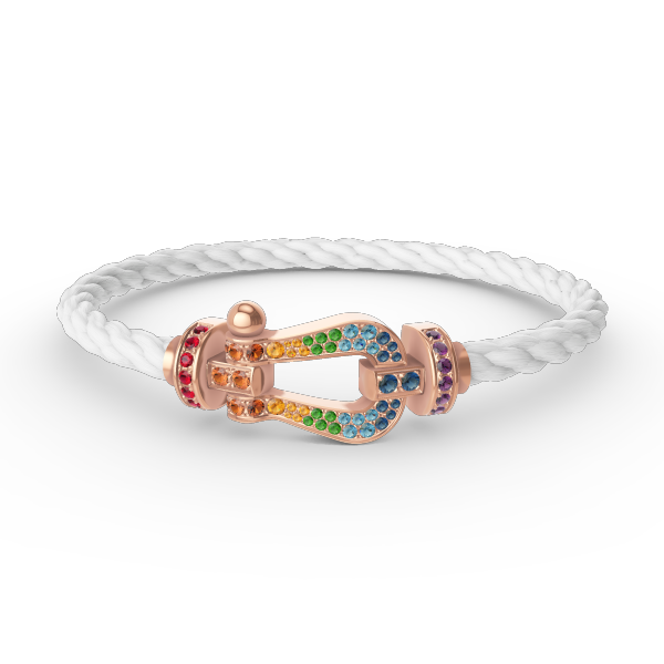 [Imperial] FORCE LARGE HORSESHOE  COLORED DIAMOND BRACELET ROSE GOLD