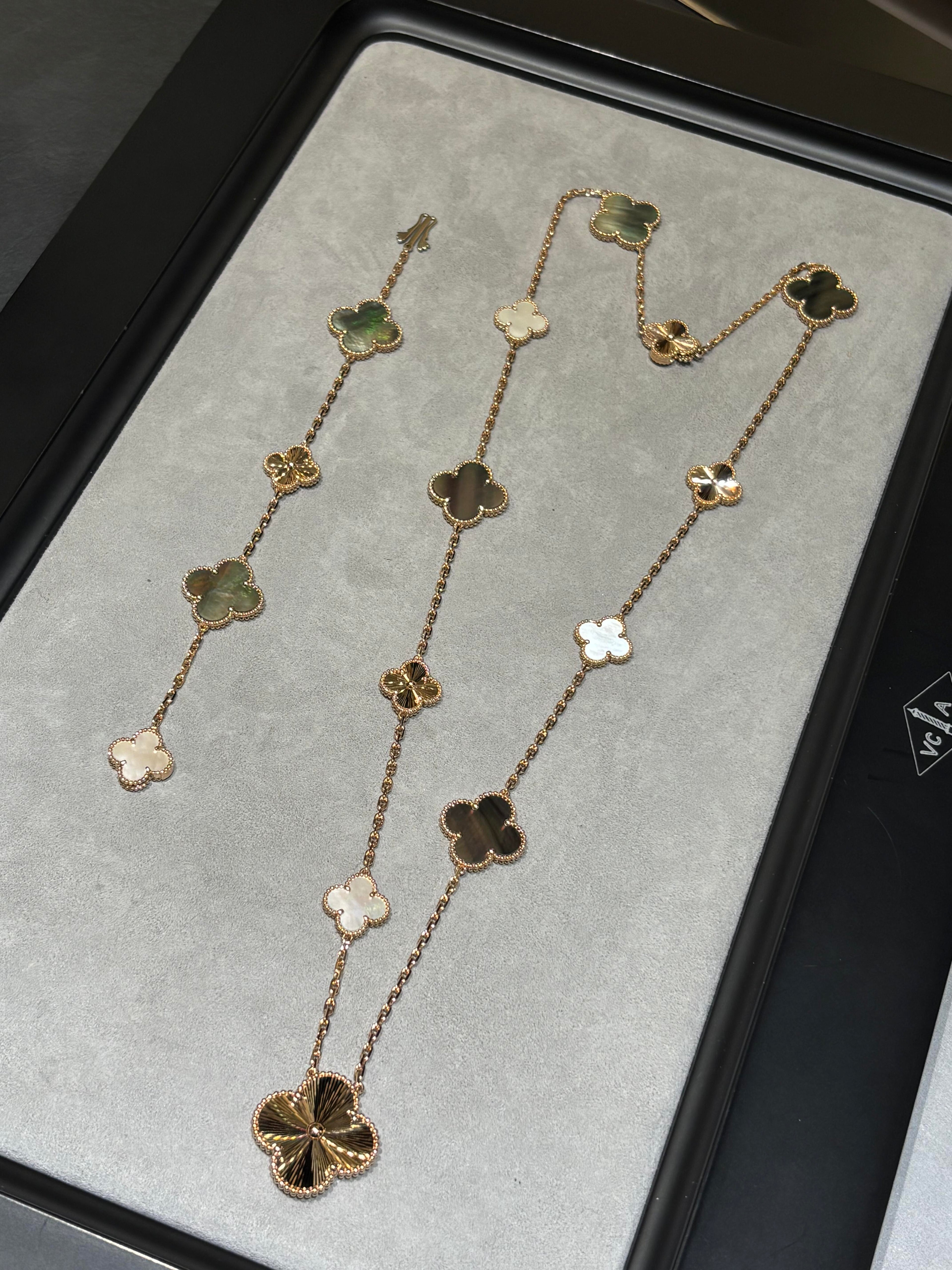 [Imperial] 25 NEW CLOVER 15 MOTIFS GRAY MOTHER-OF-PEARL