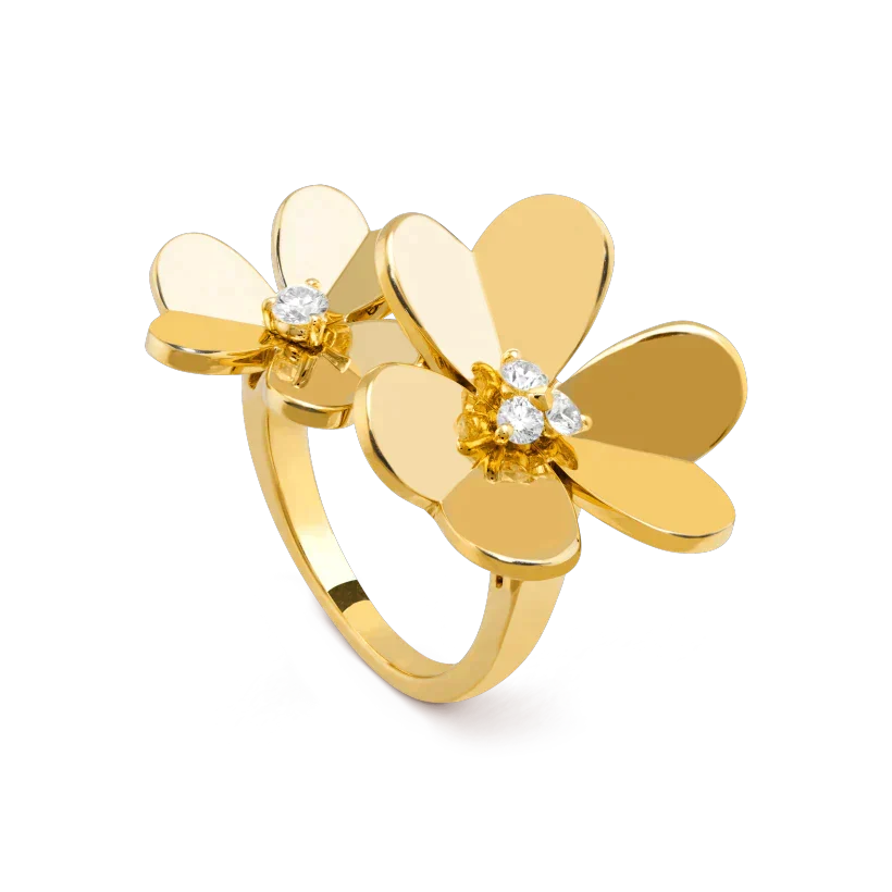[Imperial] CLOVER COMOS GOLD DIAMOND RING