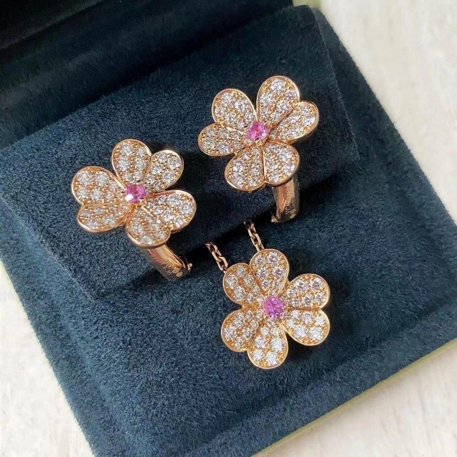 [Imperial] FRIVOLE ROSE GOLD FLOWER DIAMOND NECKLACE