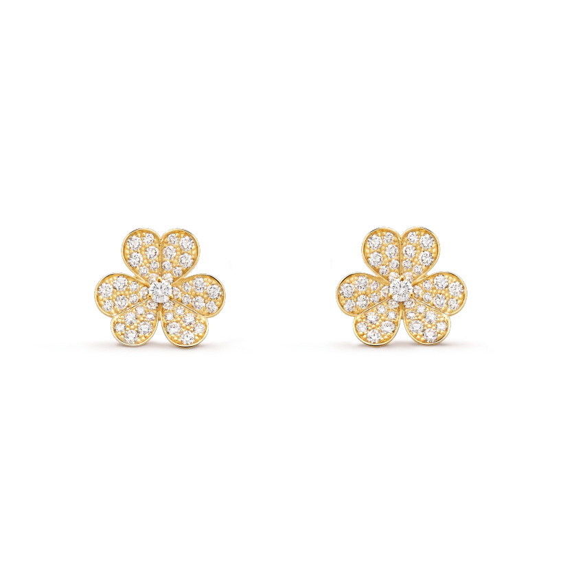 [Imperial] FRIVOLE GOLD FLOWER DIAMOND EARRINGS